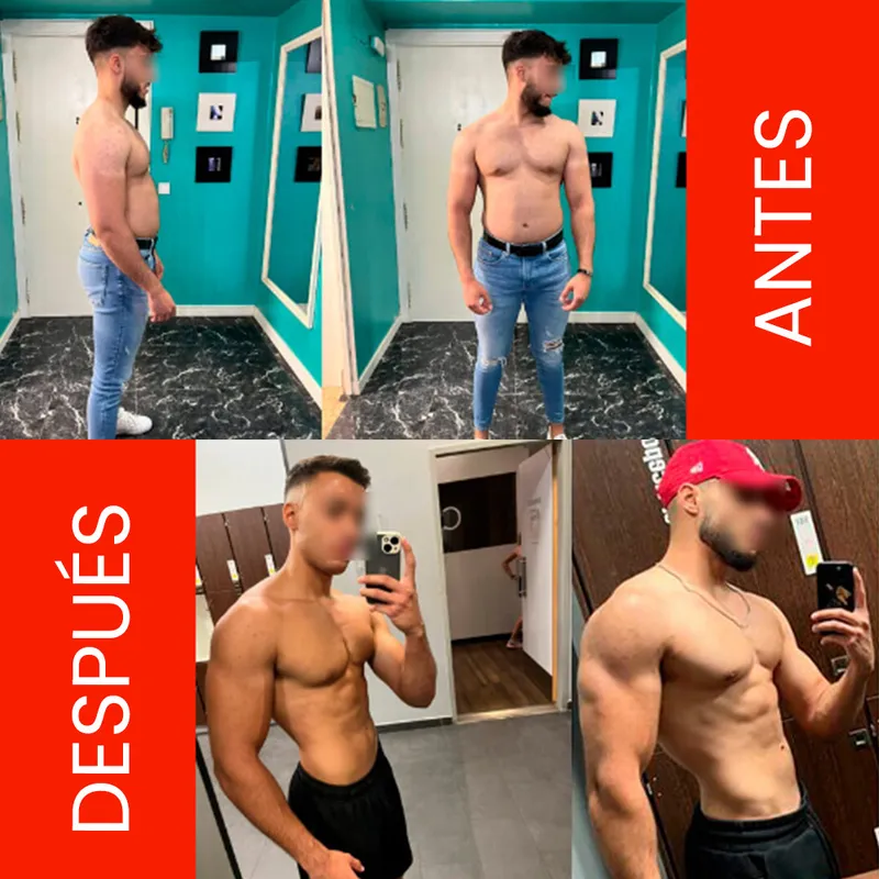 Antes y después de un cliente de Luis Lozano